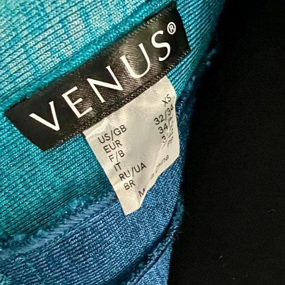 VENUS Teal and Black Striped Bandage Midi Dress - Picture 4 of 13